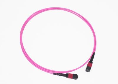 China 3.0mm 12 Strands Fiber Optic MPO MTP Cable / OFNP Om4 Patch Cord for sale