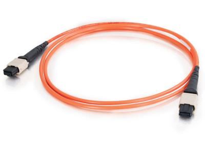China Color anaranjado de la chaqueta de MPO 24 de la fibra del remiendo con varios modos de funcionamiento femenino del cable OM2 LSZH en venta