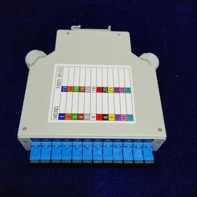 China 24 Cores SC UPC Fiber Optic Termination Box For FTTH Networks DIN Rail Mounted for sale