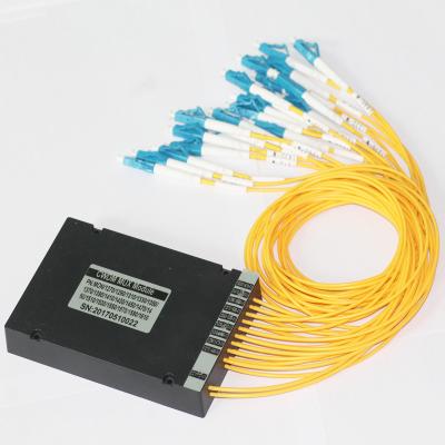 China espaciamiento de canal unimodal de la fibra óptica DWDM Demux Mux 20nm de 16CH LC UPC en venta
