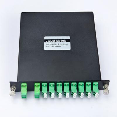 China Compact 4CH Fiber Optic CWDM DWDM AAWG Module LC Connector Type UPC Polish for sale