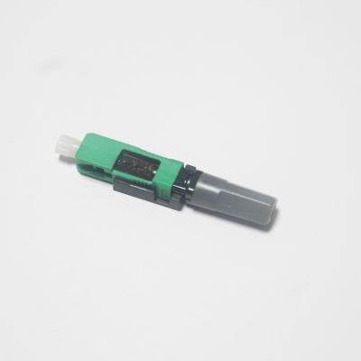 China LSZH 0.9mm Singlemode Fiber Optic Connector APC Polish Pre Installed Connector for sale