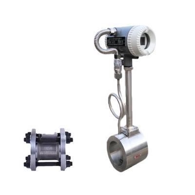 China Gas Water Oil Gasoline Flowmeter Hydraulic Vortex Flow Meter With LED for sale