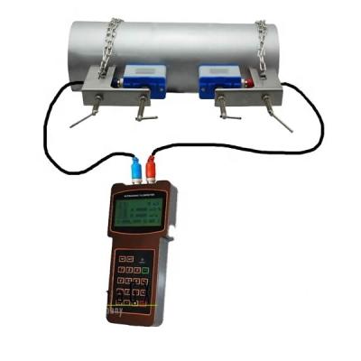 China Handheld Ultrasonic Clamp On Flow Meter IP68 Portable Hydraulic Flow Meter for sale