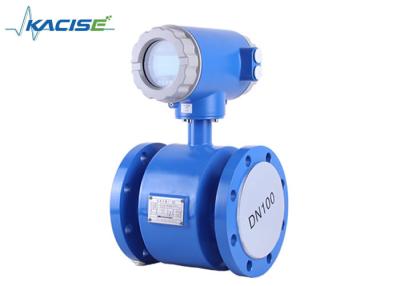 China 316L Customized Digital Slurry Flow Meter , Blue Color Magnetic Flowmeter for sale