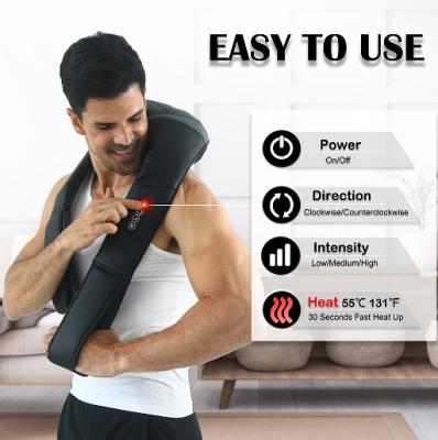 China 1 Year Shiatsu Neck Massager with PU Leather Dimensions 39*19*20CM for sale