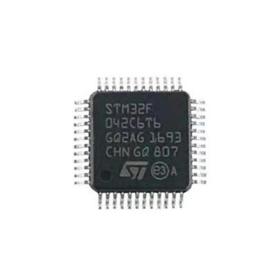 China Microprocesador profesional del circuito integrado IC de los componentes electrónicos de STM32F042C6T6 STM32F042 en venta