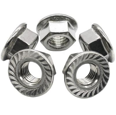 China Din6923 M4 - M16 Hexagon Flange Nut White Zinc planted factory  quality for sale