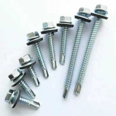 China Self Drilling Steel Metal Roofing Screw With Hex Washer For Sandwich Panels for sale