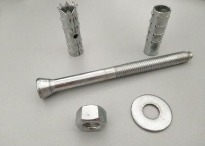 China Mechanical Chemical Anchor Fixings , Wall Anchor Bolts White Zinc Color for sale