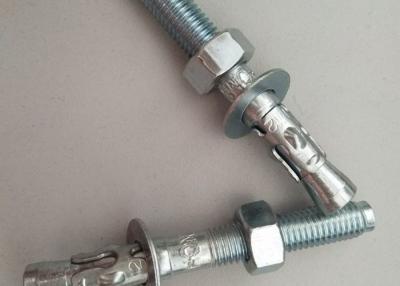 China Wedge Metal Anchor Bolts M12x100 , Through Bolt Anchor For Concrete Carbon Steel for sale