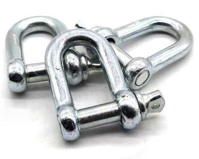 China Fasteners Marine 12mm Rigging D Shackle Galvanized White Zinc Plated Anchor bolt for sale