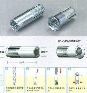 China Zinc Plated Concrete Expansion M20 Drop In Anchor for sale
