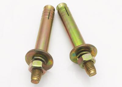 China Din M6 Elevator Expansion Bolts Yellow Zinc Plated Grade 4.8 Carbon Steel for sale