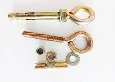 China Factory Price Sleeve Anchor Bolts Hook Bolts And Eye Bolt Yellow Zinc Color à venda