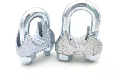 China Forged Cast Iron Steel Wire Rope Clamp White Zinc Plated Class 4.8 For Lockset for sale
