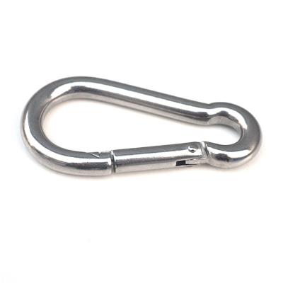China DIN 5299 spring snap hook carabiner white zinc plated carbon steel for sale