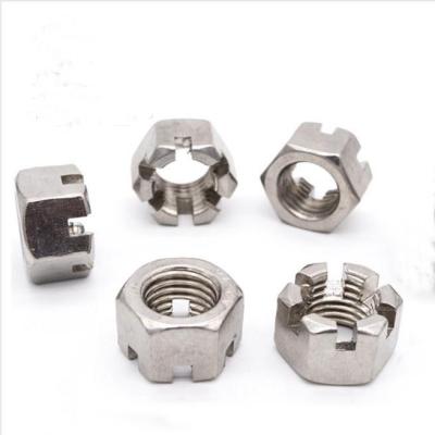 China M20 Hex Head Nuts Fasteners Carbon Steel Zinc Galvanized Slotted Din 935 for sale