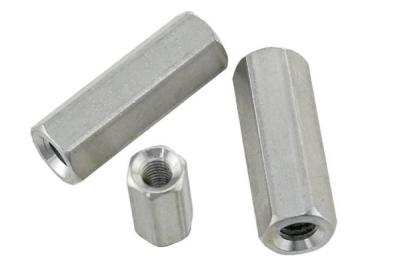 China Din 6334 M10 Long Hex Nut Galvanized  or HDG Hexagon Coupling Nuts for sale