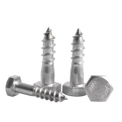 China Fasteners Carbon Steel Hex Wood Screw White Zinc Plated M6-M12 Din571 for sale
