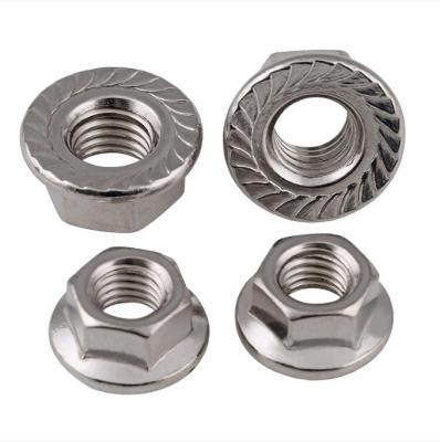 China Din6923 Steel Flange Nut M5 - M20  Size White Zinc Plated Carbon for sale