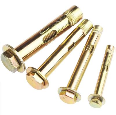 China galvanized Din Standard Hex Head 100mm M10 Sleeve Anchor bolts for sale