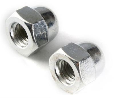 China DIN1587 One Piece Hex Domed Nut Carbon Steel Galvanization M8 M20 for sale