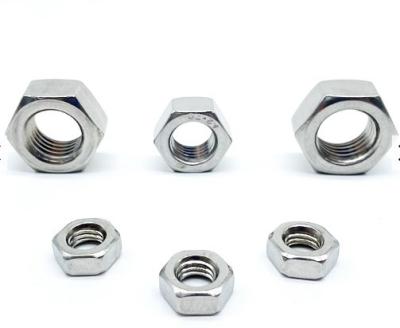 China M3-M72 Carbon Steel Hex Nut Din 934 Zinc Plated  4.8 8.8 Grade Silver for sale