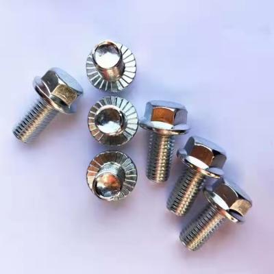 China Zinc Plated DIN6921 M12 Carbon Steel Hex Head Bolts Metric Flange Customized Logo for sale