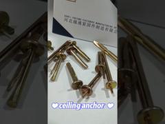 Yellow Zinc Plated Ceiling Anchor Bolt Carbon Steel Grade 4.8 6x40mm 6x60mm