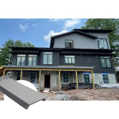 China HDPE de madeira 157x21mm de Grey Exterior Wall Cladding Panels 38% do apartamento da fibra de 50% à venda
