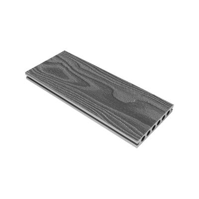 China Exterior Grey Wood Grain Composite Decking Materials 150x25mm for sale