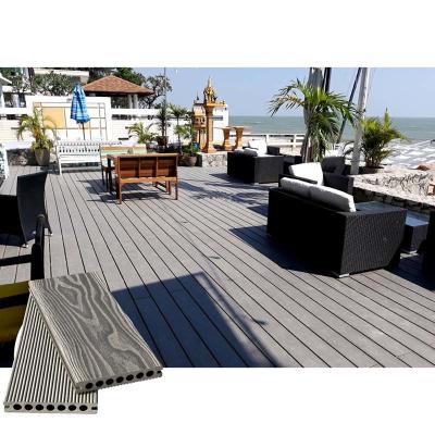 China Waterproof Exterior Hollow Composite Decking 12 ft deck boards Red Wood Art for sale