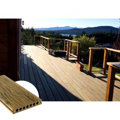 China Cedar Look Hotel Wood Hollow Composite Deck Board Anti Rot 5.4 m for sale