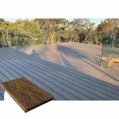 China 200*25mm Park Grey Hollow Composite Decking Boards Easy Installation for sale