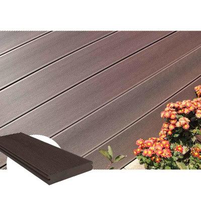 China Anti Rot Hotel Solid Composite Decking Boards 138x26mm Recyclable for sale