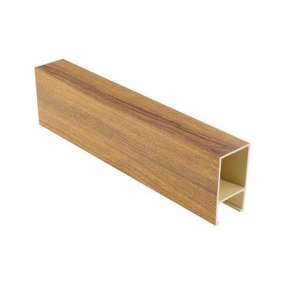 China ISO Bathrooms Basements PVC Interior Wood Ceiling Panels No Crack 50x90mm for sale