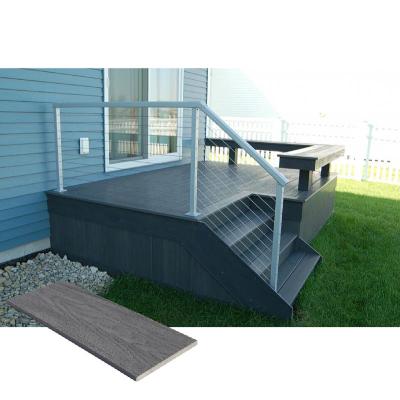 China Wood Fiber Innocuous 12ft Composite Decking Trim Grey Fireproof Antisepsis TH05 for sale