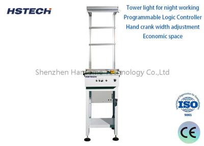China ESD Flat Belt Transportation Link Conveyor With Towerlight With Anti Static Flat Belt for sale
