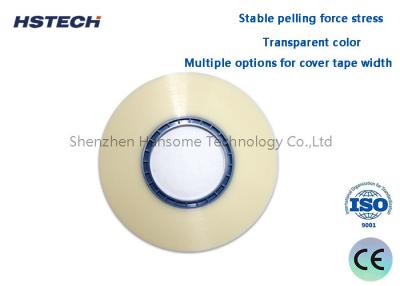 China Stable Pelling Force Stress Transparent Color Multiple Options For Cover Tape Width Hot Sealing Cover Tape for sale