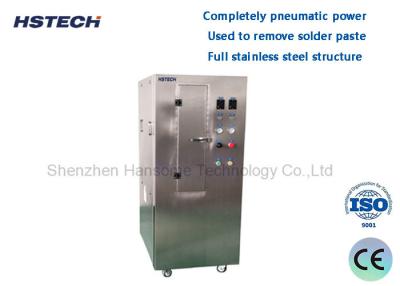 China Easy Operation Full Stainless Steel Structure Completely Pneumatic Power Pneumatic Stencil Cleaning Machine for sale