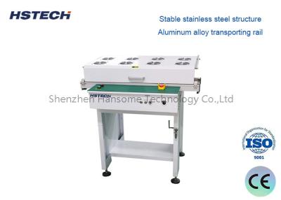 China PCB Handling Conveyor Max 390mm PCB Width Hand Crand Adjustable Conveyor for sale