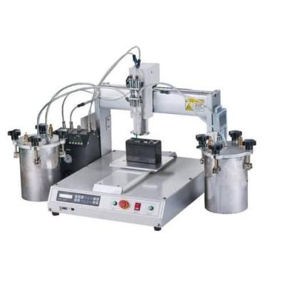China Text Screen PLC Glue Dispensing Machine 4 Rotary Stations for sale