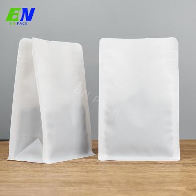 China Kundenspezifische Druckrecyclebare Taschen-flache untere Kaffee-Tasche PET Material-100% mit Ventil zu verkaufen
