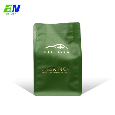 China Hot Stamp Flat Bottom Pouch 250g Eco Friendly Coffee Pouch Packaging for sale
