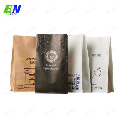 China Eco Friendly Coffee Bags Packaging Flat Bottom High Barrier And Matte Finishing for sale
