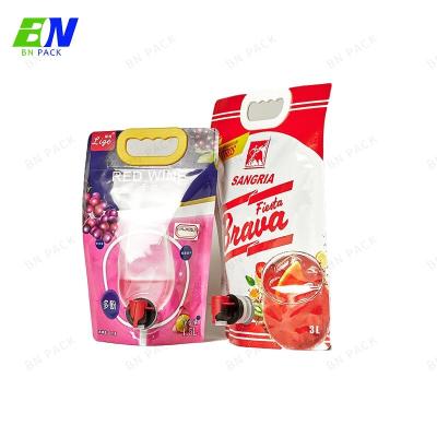 China 1L 2L Plastic Food Bags in Box Packaging Bag Standing Pouch for Juice Drinks for sale