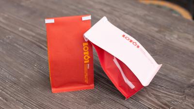 China FSC Japan Kraft Paper Flexo Print Flat Bottom Pouch Tin Tie Food Pack for sale