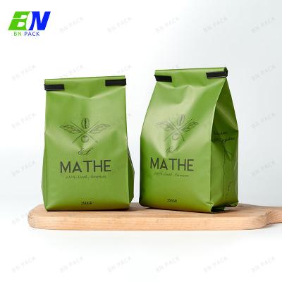 China 250g Black Roasted Coffee Bag Matt Finish Side Gusset Pouch With Zipper for sale