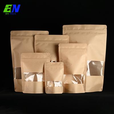 Chine 140 microns aucune poche courante de impression de Brown Papier d'emballage de poche avec la fenêtre à vendre